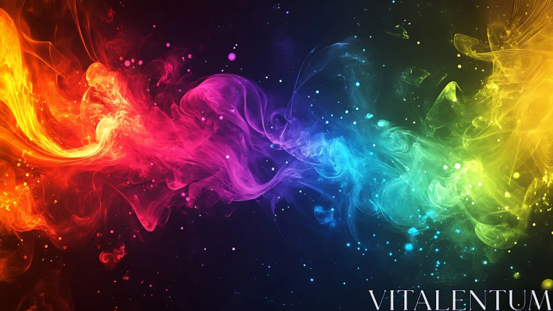 Color storms collide and weave a luminous cosmic ribbon