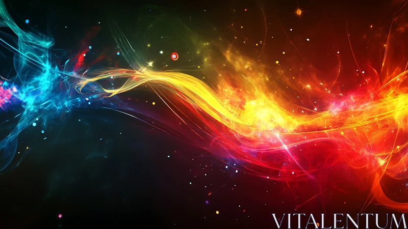 Glowing rivers of color swirling through a dreamy cosmos.