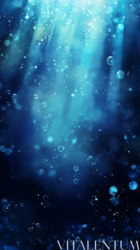 Subsurface caustic rays illuminate drifting underwater particulates