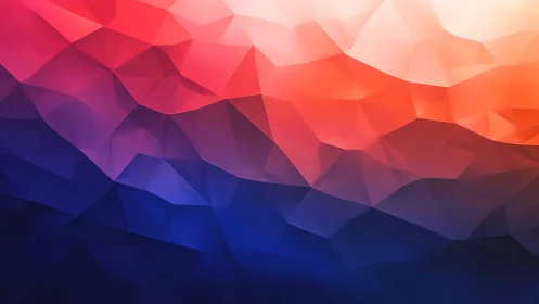 Prismatic dusk dunes of folded light in coral and indigo.