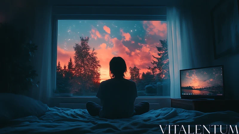 Soft twilight window dreams over a quiet bedroom world.