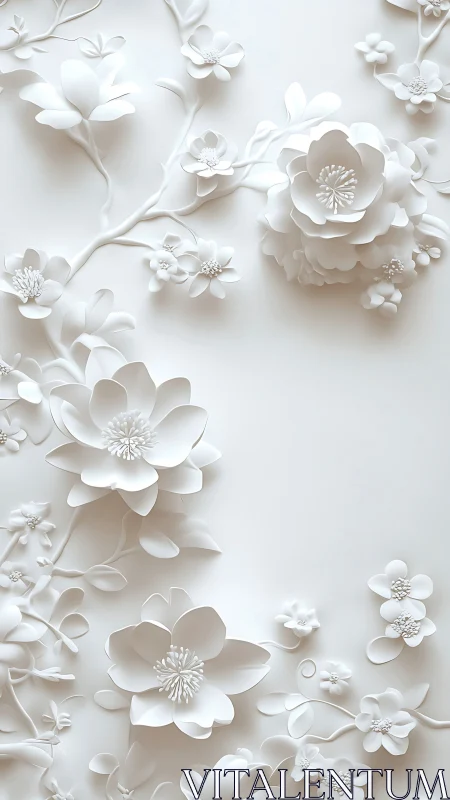 Layered Paper Botanicals with Dimensional Sculptural Relief.