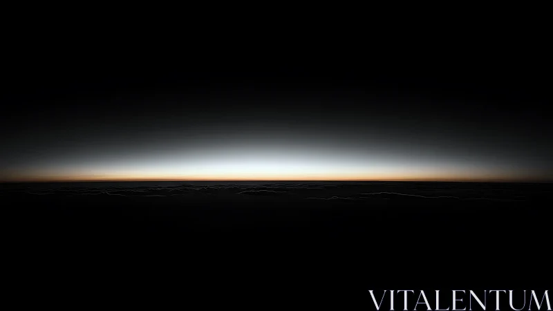 Minimal horizon glow over dark abstract terrain at dusk.