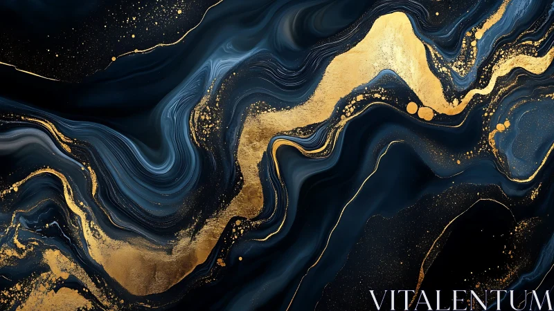 Midnight rivers of molten gold carve through cosmic ink.