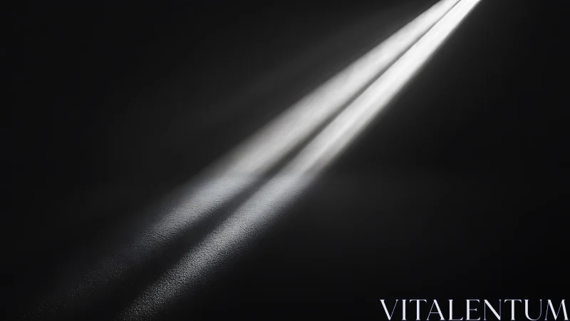 Oblique twin light beams cutting through textured darkness.