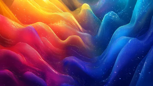 Spectral fluid dynamics across luminous volumetric wavefields.