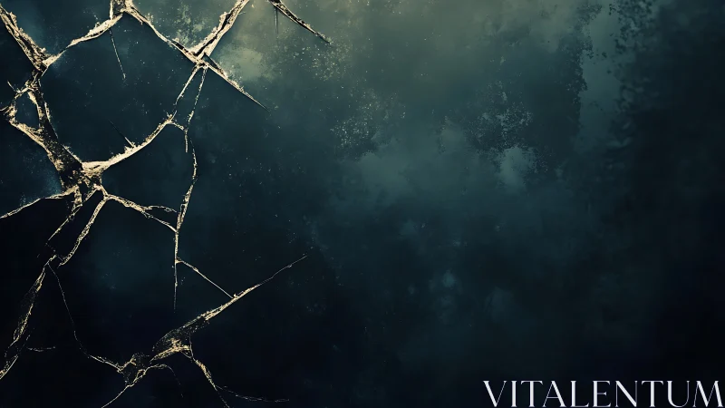 Shattered dusk horizon with golden fractures yawning wide.