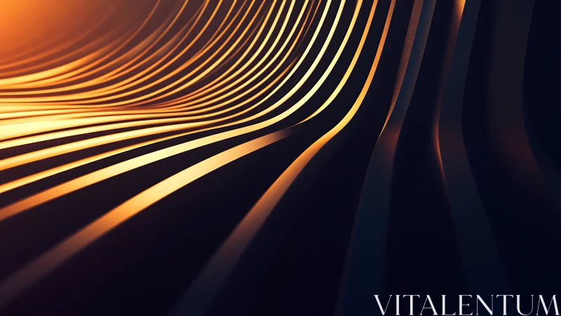 Golden light waves flowing through soft shadowed curves.