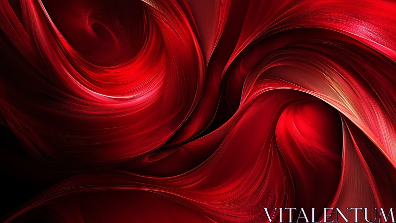 Red digital abstraction forms fluid curved layered structures