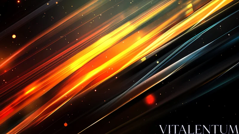 Vibrant abstract light streaks in motion, digital art style.