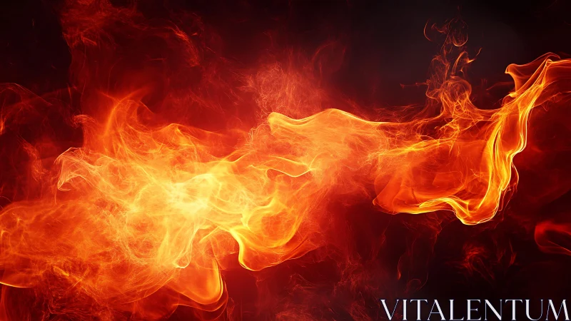 Vivid swirling flames in dynamic abstract digital art style.