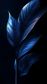 Midnight neon leaves whispering in electric moonlight.