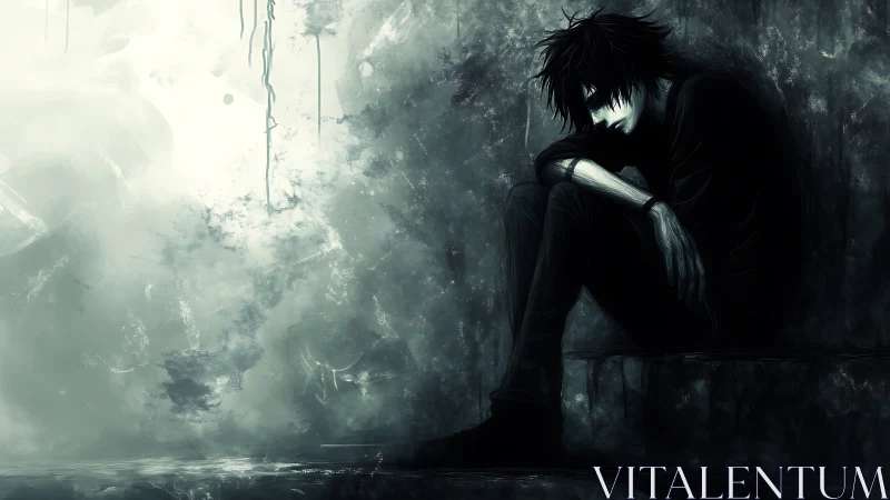 Quiet steps in the dark where lonely thoughts glow softly.