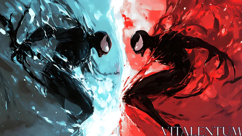 Symbiotic dueling forms in bifurcated chromatic turbulence.