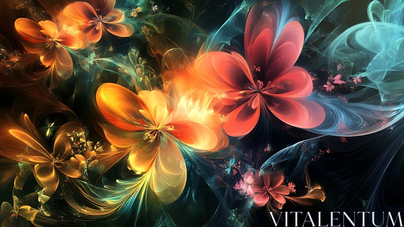 Luminous Dream Petals Unfurling In A Swirl Of Color.