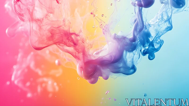 Duotone ink plumes merge in high-key macro liquid gradient