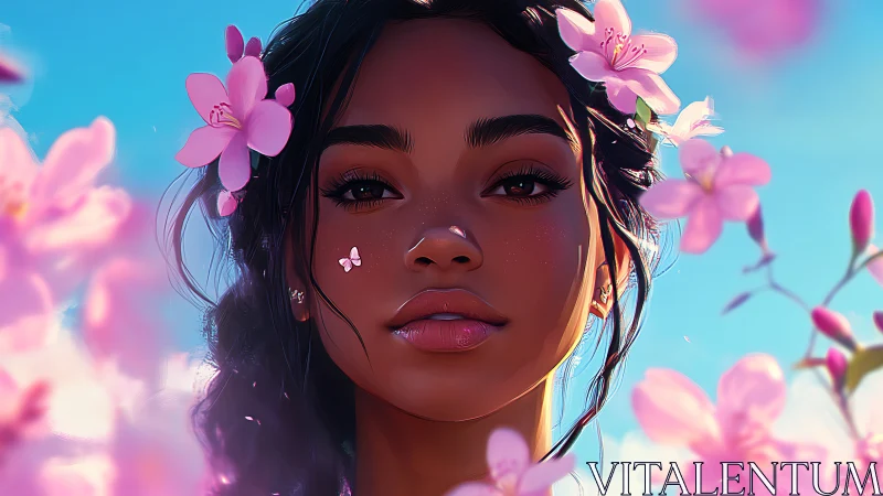 Daydreaming among blossoms and blue-sky whispers.