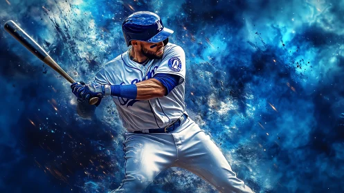 Starfield slugger carves galaxies with a furious swing.