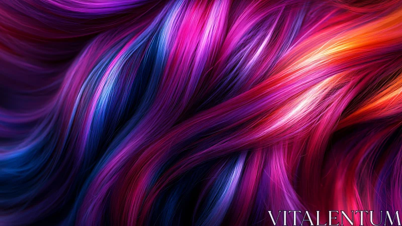 Neon strands weave saturated magenta, violet, and cyan light.