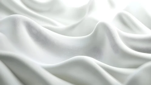 Smooth white silk fabric with soft folds, minimalist style.
