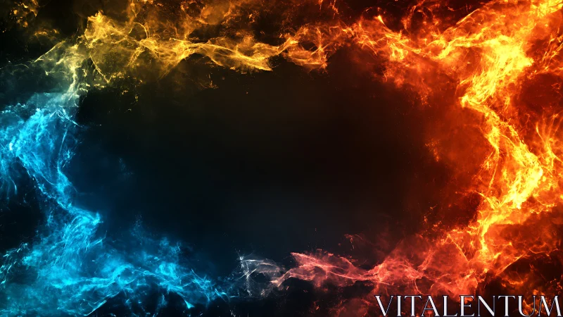 Blue-Orange Plasma Collision: Thermodynamic Energy Interface Analysis.