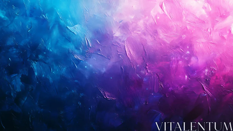 Vibrant blue to magenta abstract gradient suggests cosmic depth
