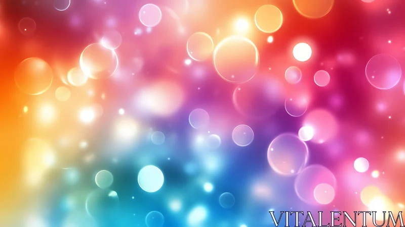 Multichromatic bokeh field with luminous Gaussian spheres.