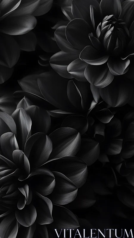 Petals Suspended: Monochromatic Geometry of Layered Blooms.
