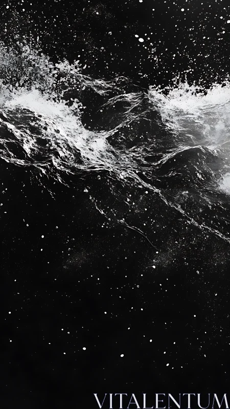 Waves in starlit darkness invite a quiet, thoughtful pause.