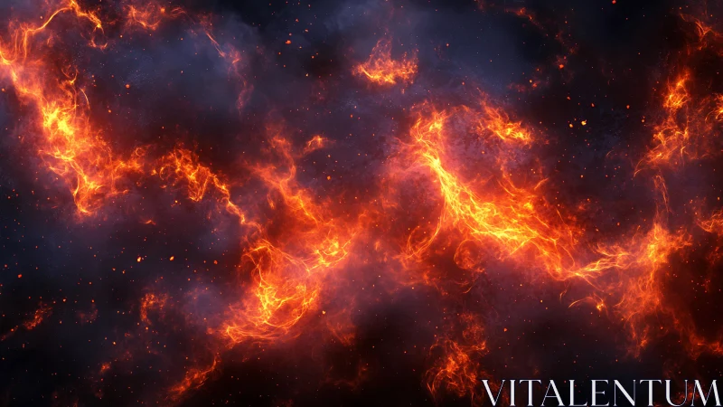 Cosmic Inferno Dances Through the Void in Brilliant Fury