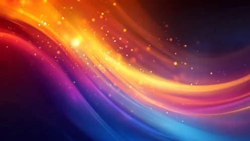 Ribbons of molten light race across a midnight spectrum