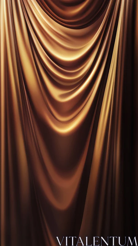 Bronze-toned vertical draped fabric with smooth folds.