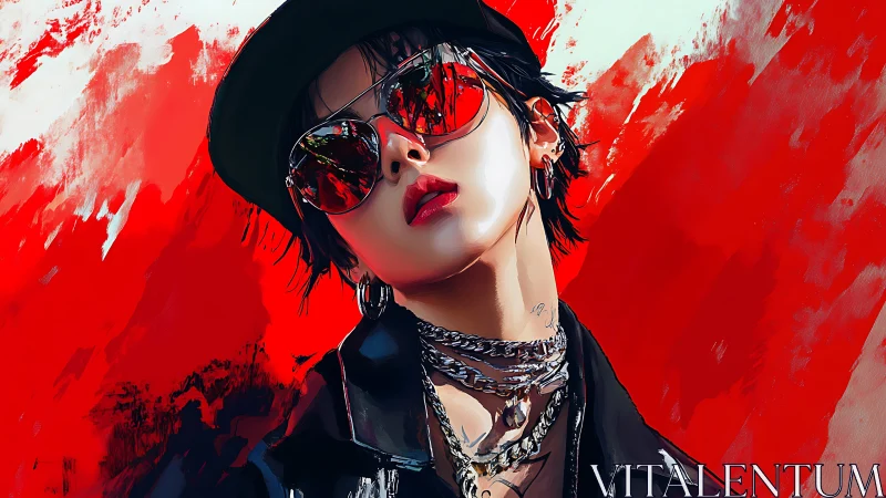 Bold portrait celebrates edgy street style and vivid color