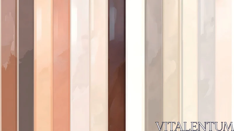 Vertical pastel columns form warm minimal abstract composition