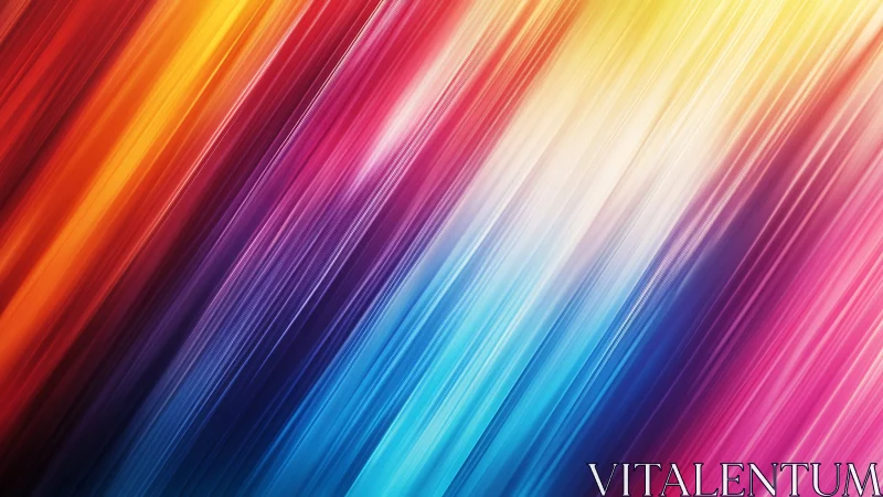 Digital painting of diagonal chromatic streaks in motion.