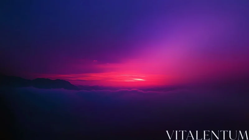 Spectral-gradient twilight over stratified cloud horizon field.