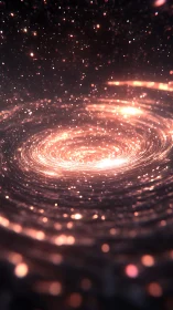 Luminous galactic vortex with swirling starfield glow.