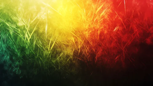 Chromatic vector field with radiant tricolor gradient plume.