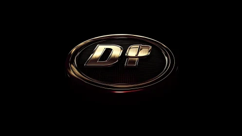 Midnight chrome emblem glows with bold metallic mystique.