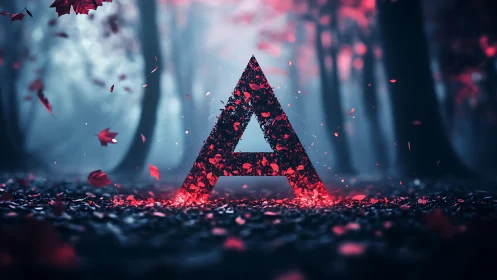 Triadic Symbol Ignition: Phosphorescent Particle Dispersal Through Misty Arboreal Void.