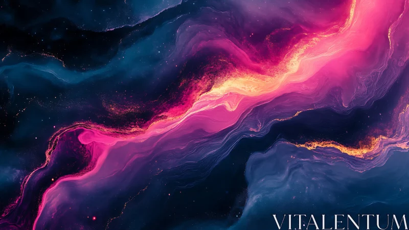 Nebular plasma currents stream through deep cyan void