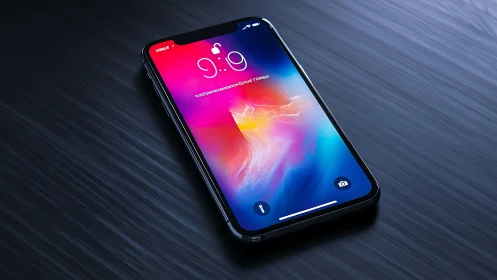 Stunning iPhone Displays Vibrant Gradient Wallpaper Design