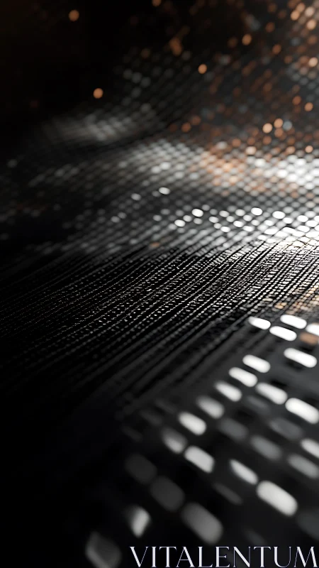 Parametric light grid over dark volumetric wave surface