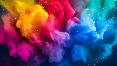 Vibrant digital color clouds in dynamic abstract motion.