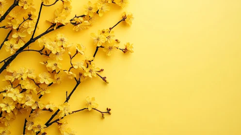 Golden Blooms Dancing in Sunlight. Radiant Spring Bliss.