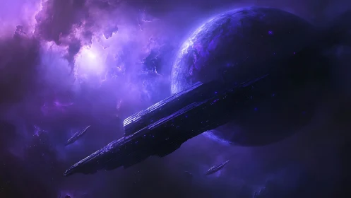 Stellar-scale ring megastructure orbiting violet exoplanet.