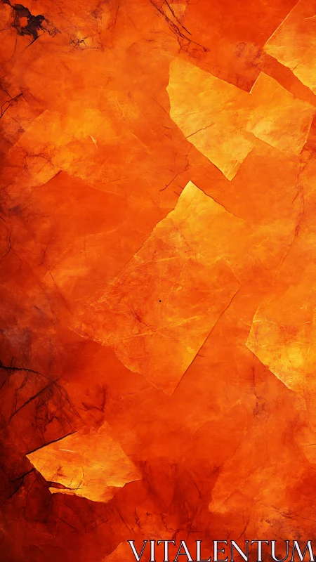 Layered Translucent Geometric Forms in Warm Orange