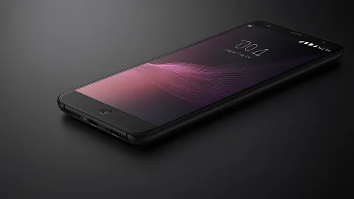 Sleek Modern Smartphone with Elegant Rose Gradient Display