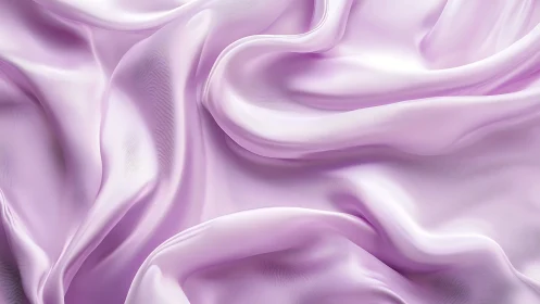 Flowing Purple Silk Waves Abstract Digital Render.