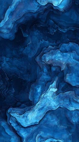 Topographic cyan sediment waves in layered oceanic relief.